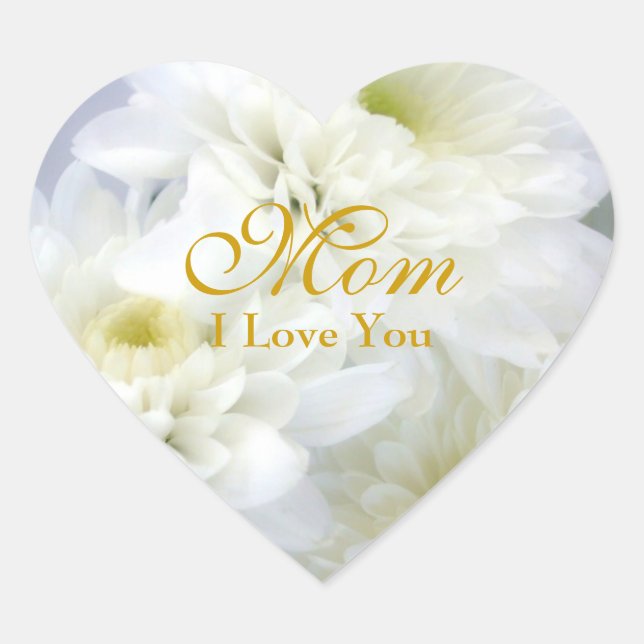 Adesivo Coração Dia de as mães (Frente)