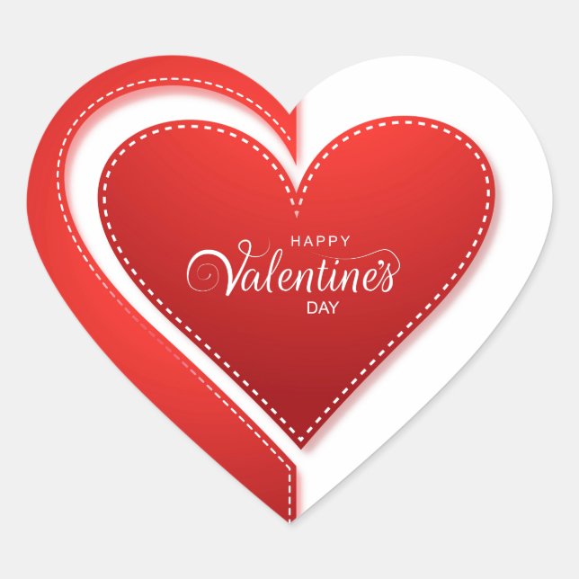 Adesivo Coração Dia de os namorados (Frente)