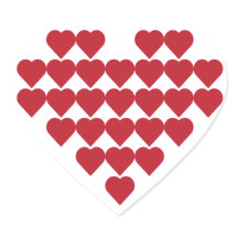 Dia de os namorados de Forma Cardíaca Sticker