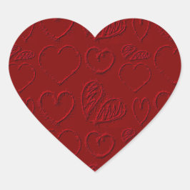 Adesivo Coração Dia de os namorados Red Hearts