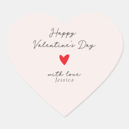 Adesivo Coração dia de os namorados rosa elegante