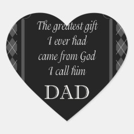 Adesivo Coração Dia de os pais - Aniversário "Maior Presente I"