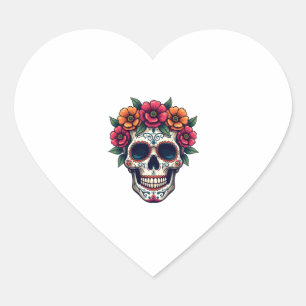 Adesivo Coração Dia do Crânio Morto � Dia de los Muertos S