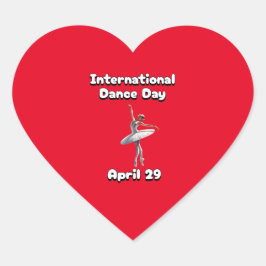 Adesivo Coração Dia Internacional da Dança