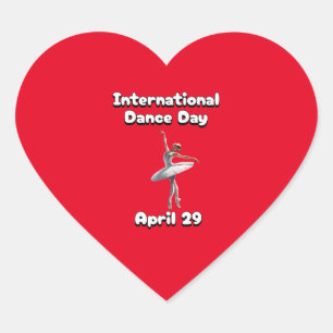 Adesivo Coração Dia Internacional da Dança