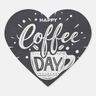 Adesivo Coração Dia Internacional do Café
