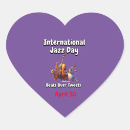 Adesivo Coração Dia Internacional do Jazz: Bates Sobre Tweets