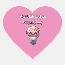 Adesivo Coração Dia Mundial da Propriedade Intelectual