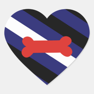 ADESIVO CORAÇÃO DIAGONAL DE ORGULHO DE PUPPY PLAY