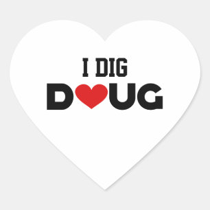 Adesivo Coração Dig Doug