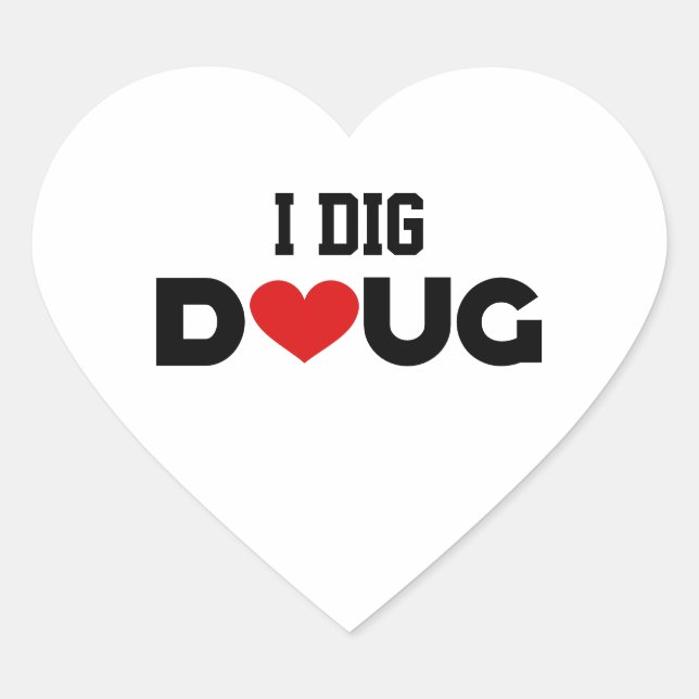 Adesivo Coração Dig Doug (Frente)