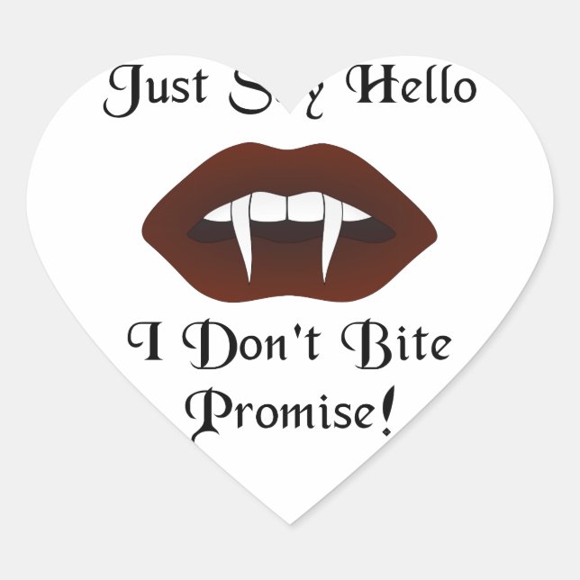 Adesivo Coração Diga Olá (Frente)