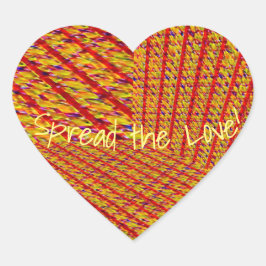 Adesivo Coração Dimensões da felicidade Tweed Texturizada