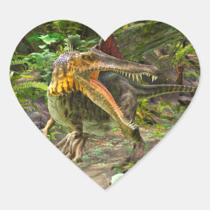 Adesivo Coração Dinossauro Espinossauro
