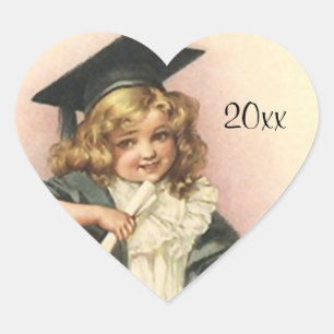 Adesivo Coração Diploma doce do formando da graduação do vintage