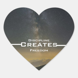 Adesivo Coração Disciplina Cria Liberdade