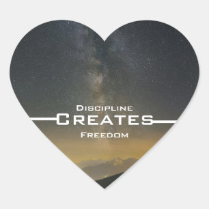 Adesivo Coração Disciplina Cria Liberdade