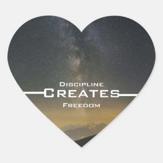 Adesivo Coração Disciplina Cria Liberdade