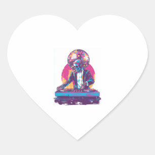 Adesivo Coração DJ de Casamento Caveira � Esqueleto de Festa Forma