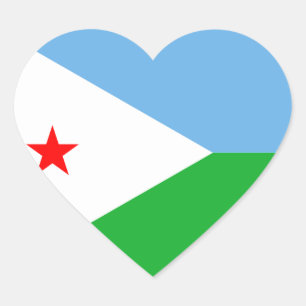 Adesivo Coração djibouti