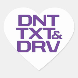 ADESIVO CORAÇÃO DNT TXT & DRV
