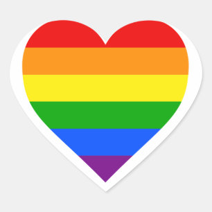 ADESIVO CORAÇÃO DO "CORAÇÃO ARCO-ÍRIS "