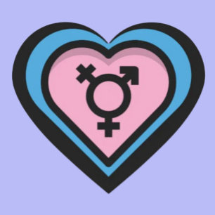 Adesivo Coração do Orgulho Trans