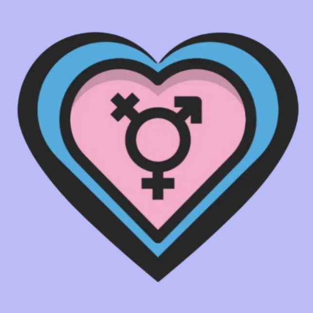 Adesivo Coração do Orgulho Trans (Criador carregado)
