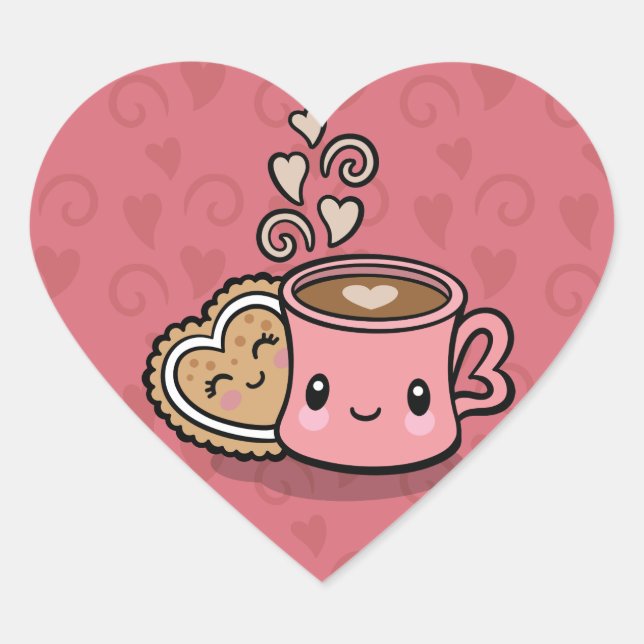 Adesivo Coração Doce Tratar o coração (Frente)