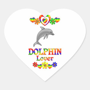 Adesivo Coração Dolphin Lover