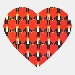 Adesivo Coração Donald Trump Minis