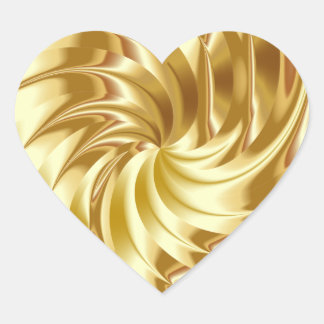 Adesivo Coração DOURADO Faux Foil Heart Stickers