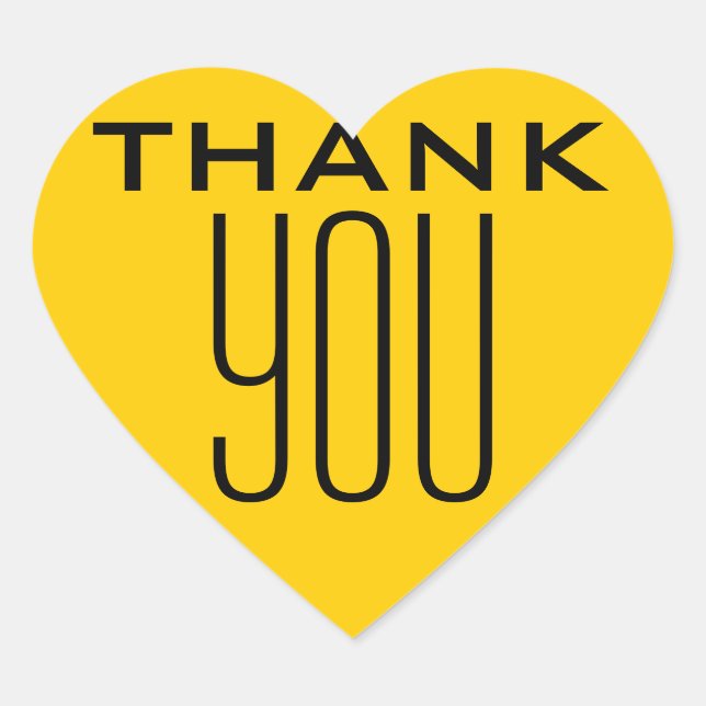 Adesivo Coração Dourado Obrigado (Frente)