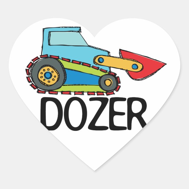 Adesivo Coração Dozer (Frente)