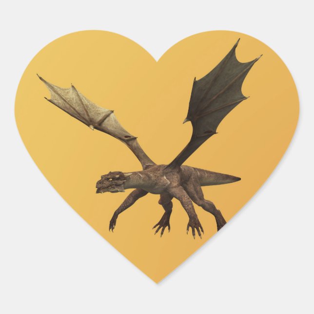 Adesivo Coração Dragão (Frente)