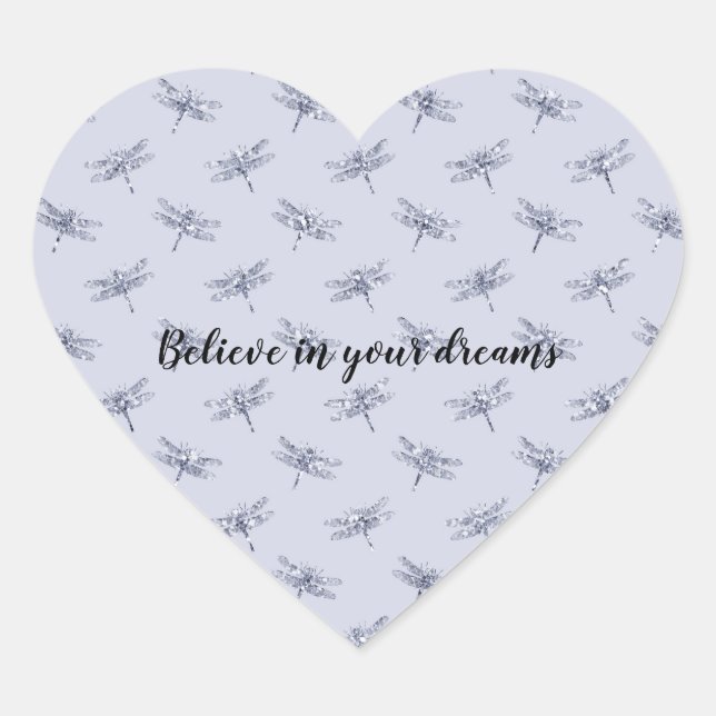 Adesivo Coração Dragões da Lavanda roxa (Frente)