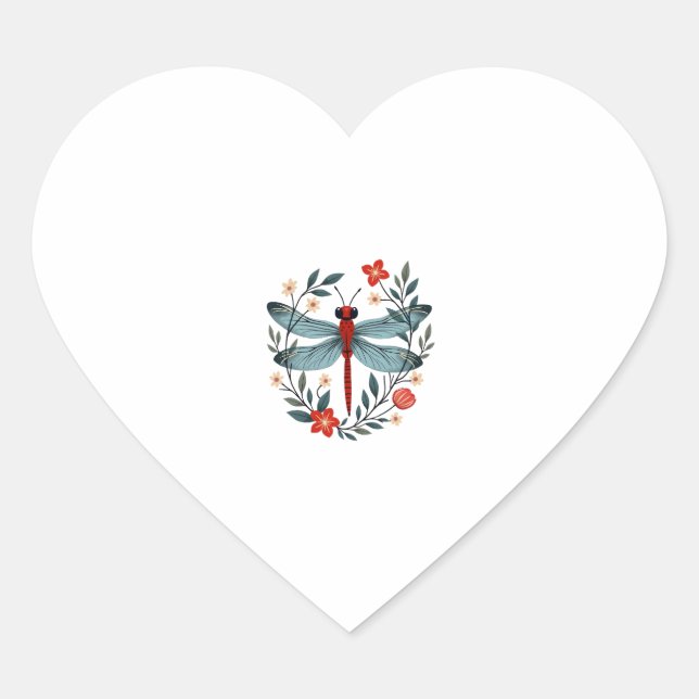 Adesivo Coração Dragonfly Christmas T-Shirt_1 (1) (Frente)