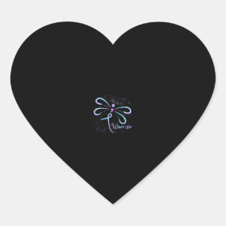 Adesivo Coração Dragonfly de Sensibilização para a Prevenção ao Su