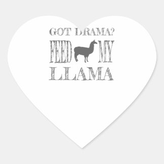 Adesivo Coração Drama Llama Fez Drama Alimentar Meu Lama