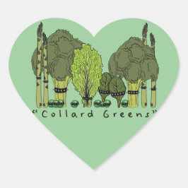 Adesivo Coração Duro Core Collard Greens
