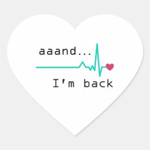 Adesivo Coração E eu voltei, Carro Sobrevivente de Negócios de Ata