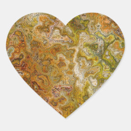 Adesivo Coração Earthtone Marble Heart Stickers