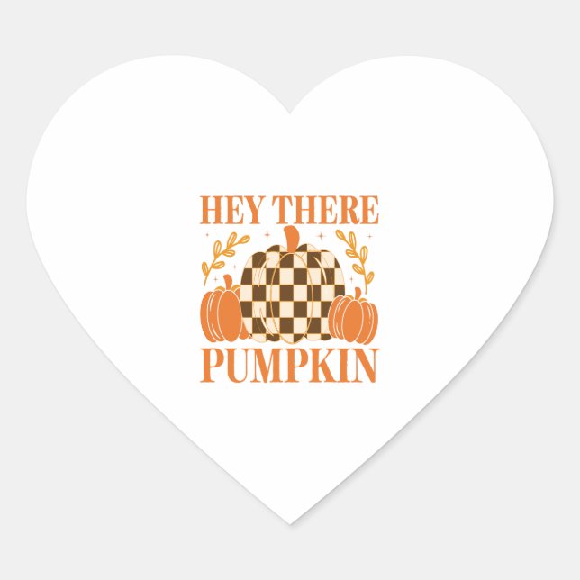Adesivo Coração Ei, Pumpkin (Frente)