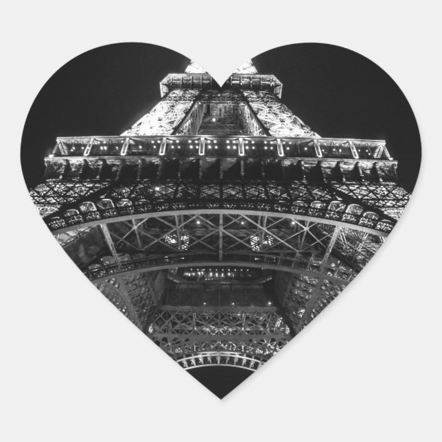 Adesivo Coração Eiffel Tower Paris França (Frente)