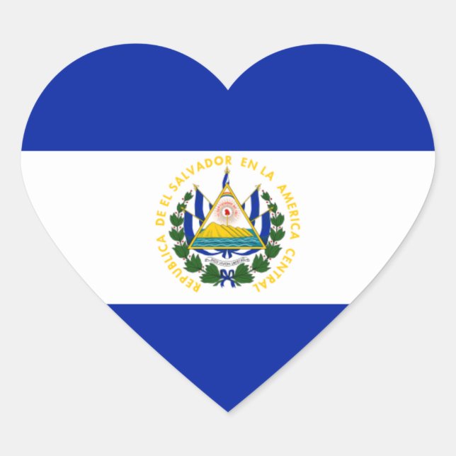 Adesivo Coração el salvador (Frente)