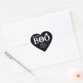 Adesivo Coração Ela Encontrou Seu Amor Halloween Chá de Noiva
