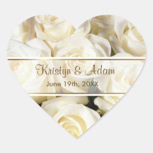 Adesivo Coração Elegância de Rosa vermelha - Personalizar