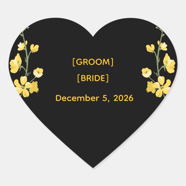 Adesivo Coração Elegant Luxury Envelope Seal Template (Frente)