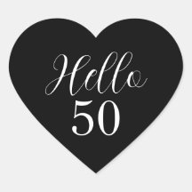 Elegante 50º Aniversário Preto e Branco