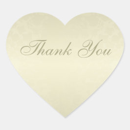Adesivo Coração Elegante Casamento Dourado Do Coração Obrigado